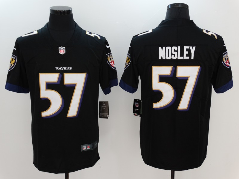 NFL Baltimore Ravens #57 Mosley Black Vapor Limited Jersey