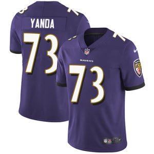 NFL Baltimore Ravens #73 Yanda Purple Vapor Limited Jersey