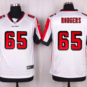 Nike Atlanta Falcons #65 Rodgers White Elite Jersey