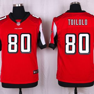 Nike Atlanta Falcons #80 Toilolo Red Elite Jersey