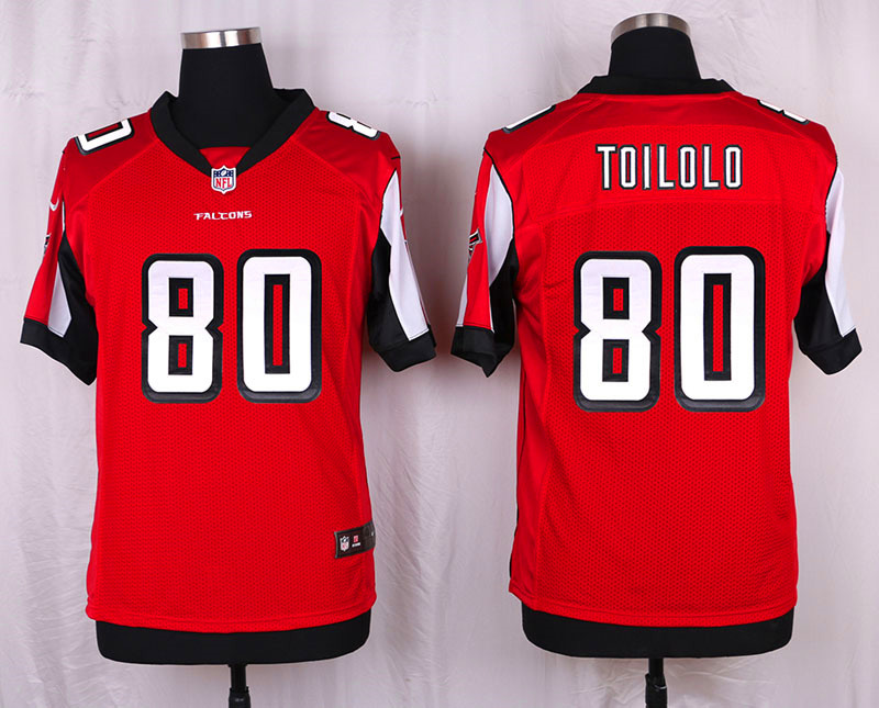 Nike Atlanta Falcons #80 Toilolo Red Elite Jersey