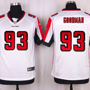 Nike Atlanta Falcons #93 Goodman White Elite Jersey