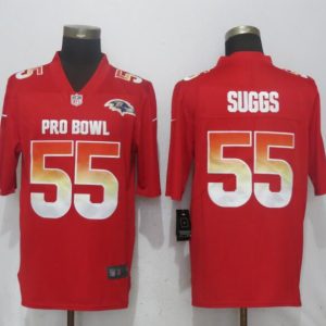 New Nike Baltimore Ravens 55 Suggs Red Nike Royal 2018 Pro Bowl Limited Jersey