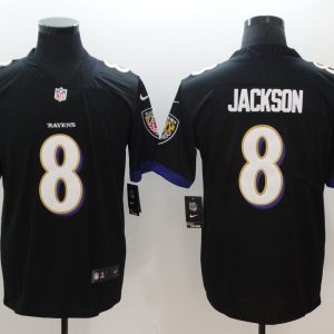 NFL Baltimore Ravens #8 Jackson Black Vapor Limited Jersey