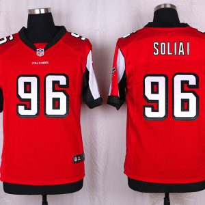 Nike Atlanta Falcons #96 Soliai Red Elite Jersey