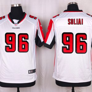 Nike Atlanta Falcons #96 Soliai White Elite Jersey