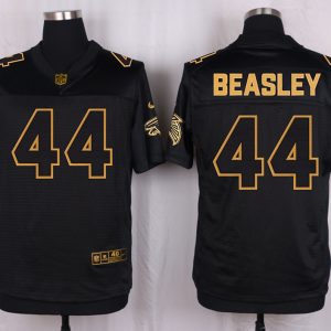 Mens Atlanta Falcons #44 Beasley Pro Line Black Gold Collection Jersey