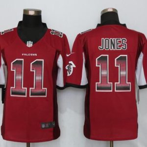 New Nike Atlanta Falcons 11 Jones Red Strobe Limited Jersey