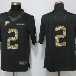New Nike Atlanta Falcons 2 Ryan Anthracite Salute To Service Limited Jersey