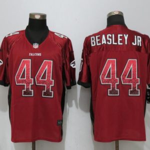 New Nike Atlanta Falcons 44 Beasley jr Drift Fashion Red Elite Jersey