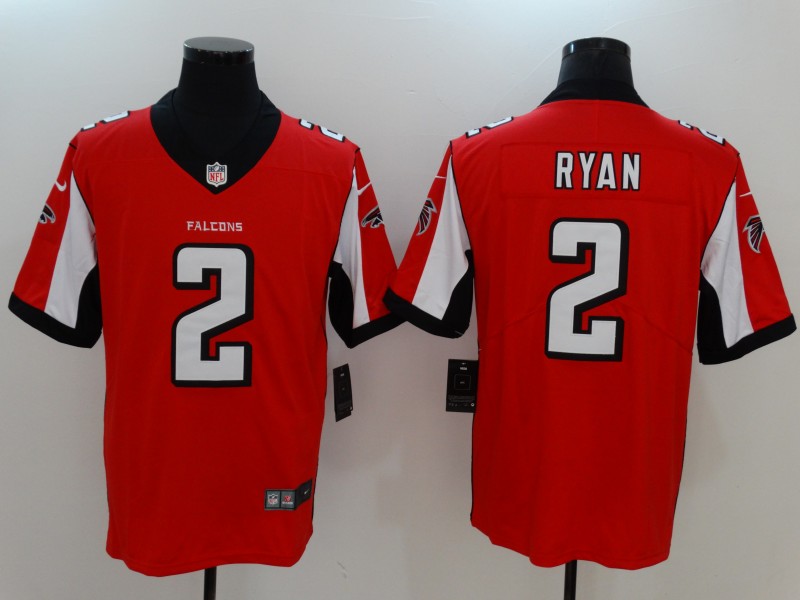 Mens NFL Atlanta Falcons #2 Ryan Red Limited Vapor Jersey