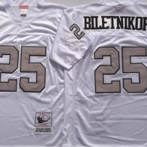 NFL Jerseys Oakland Raiders 25 BILETNIKOFF Throwback White