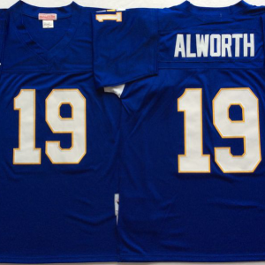 NFL San Diego Chargers Blue #19 Alworth Dark Blue Throwback Jersey