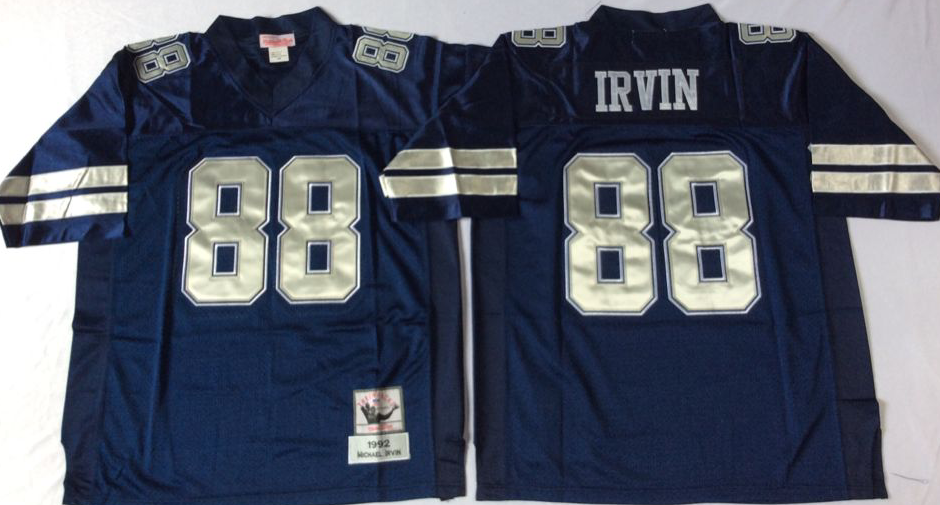 Dallas Cowboys #88 Irvin Throwback Blue Jersey