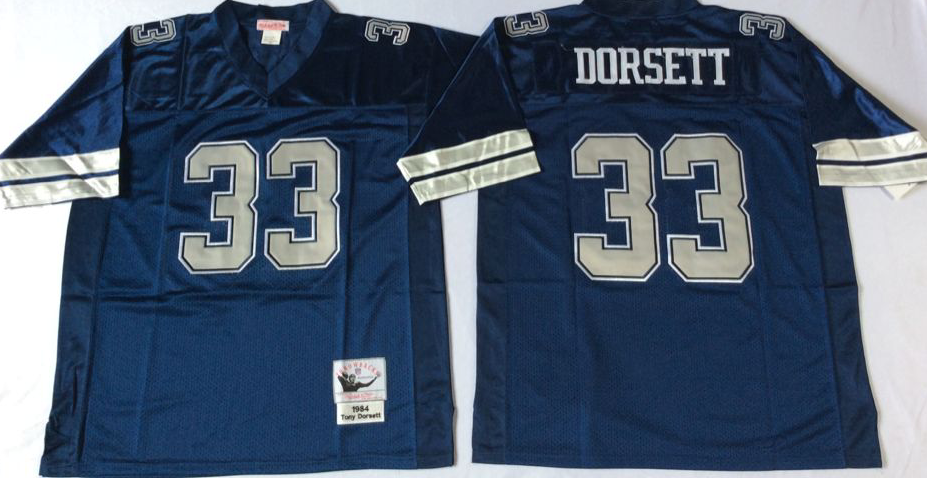 Dallas Cowboys #33 Dorsett Throwback Blue Jersey