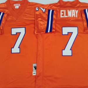 NFL Denver Broncos #7 Elway Orange Throwback New Style Jersey