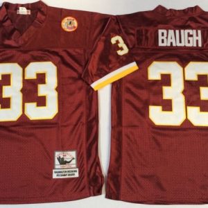NFL Washington Redskins Red #33 Baugh Red Throwback Jersey
