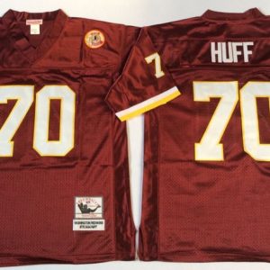 NFL Washington Redskins Red #70 Huff Red Throwback Jersey