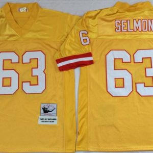 NFL Tampa Bay Buccaneers #63 Selmon Yellow Throwback Jersey