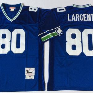 NFL Seattle Seahawks #80 Largent Blue Throwback Jersey