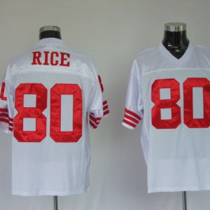 San Francisco 49ers #80 Jerry Rice  White Color Jersey