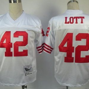 Throwback NFL Jerseys San Francisco 49ers 42 Ronnie Lott white