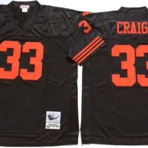 NFL San Francisco 49ers #33 Roger Craig Black Throwback Jersey