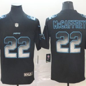 Nike Panthers #22 Christian McCaffrey Black Arch Smoke Vapor Untouchable Limited Jersey