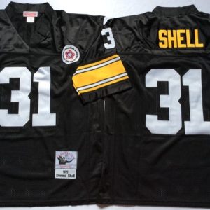 NFL Pittsburgh Steelers #31 Shell Black Throwback Jersey