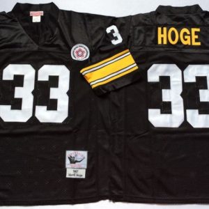 NFL Pittsburgh Steelers #33 Hoge Black Throwback Jersey