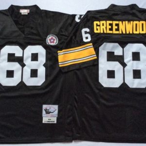 NFL Pittsburgh Steelers #68 Greenwood Black Throwback Jersey