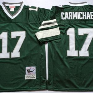 NFL Philadelphia Eagles #17 Carmichael Green Throwback Jersey