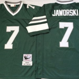 NFL Philadelphia Eagles #7 Jaworski Green Throwback Jersey