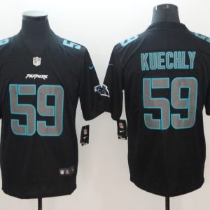 Nike 2018 Carolina Panthers #59 Kuechly Fashion Impact Black Color Rush Limited Jersey