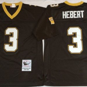 NFL New orleans Saints #3 Hebert Black Throwback Jersey
