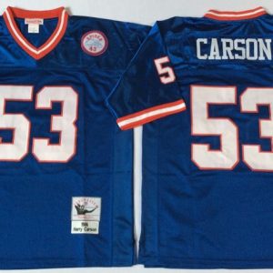 NFL Naw York Giants #53 Carson Blue Throwback Jersey