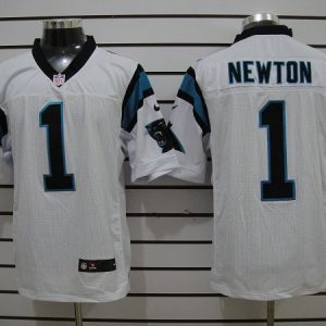 Carolina Panthers #1 Newton White Elite Jersey