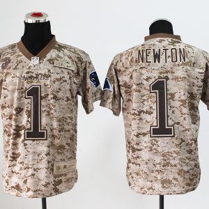 NFL Nike Carolina Panthers #1 Cam Newton USMC Digital Camo Jerseys United States Flag