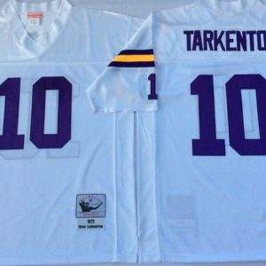 NFL Minnesota Vikings #10 Tarkenton White Throwback Jersey