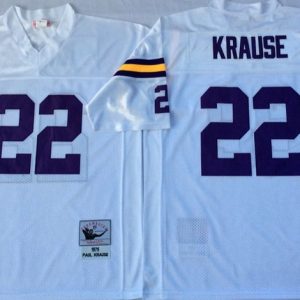NFL Minnesota Vikings #22 Krause White Throwback Jersey