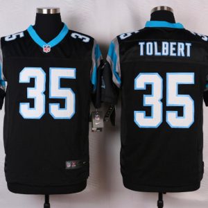 Nike Carolina Panthers #35 Tolbert Elite Jerseys in Black