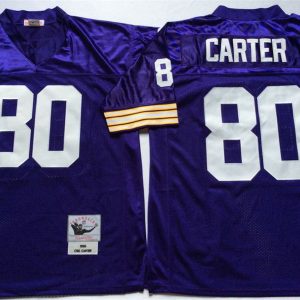 NFL Minnesota Vikings #80 Carter Purple Throwback Jersey