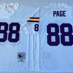 NFL Minnesota Vikings #88 Page White Throwback Jersey