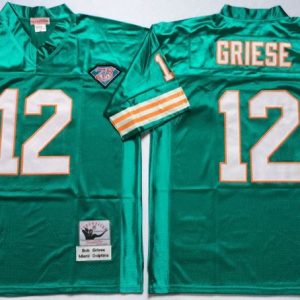 NFL Miami Dolphins #12 Griese Green Throwback Jersey