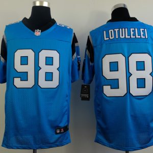 Nike Carolina Panthers #98 Lotulelei Blue Elite Jersey
