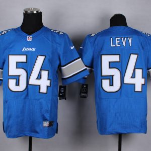 Nike Carolina Panthers #54 Levy Blue Elite Jersey