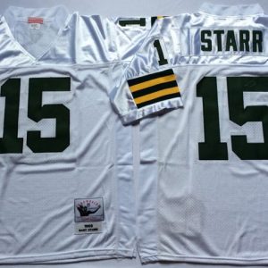 NFL Green Bay Packers #15 Starr White Jersey