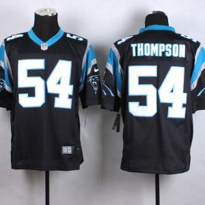 Nike Carolina Panthers #54 Thompson Black Elite Jersey