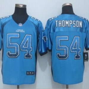 2015 NEW Nike Carolina Panthers 54 Thompson Drift Fashion Blue Elite Jerseys