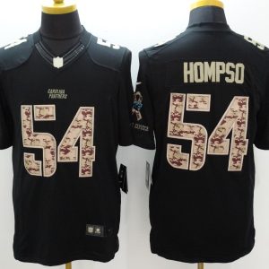 Nike Carolina Panthers #54 Hompso Black Limited Salute to Service Jersey